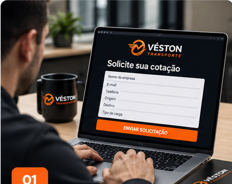 Solicitação de cotação de transporte da Véston Transporte