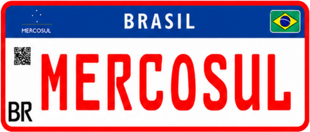 Placa Mercosul comercial